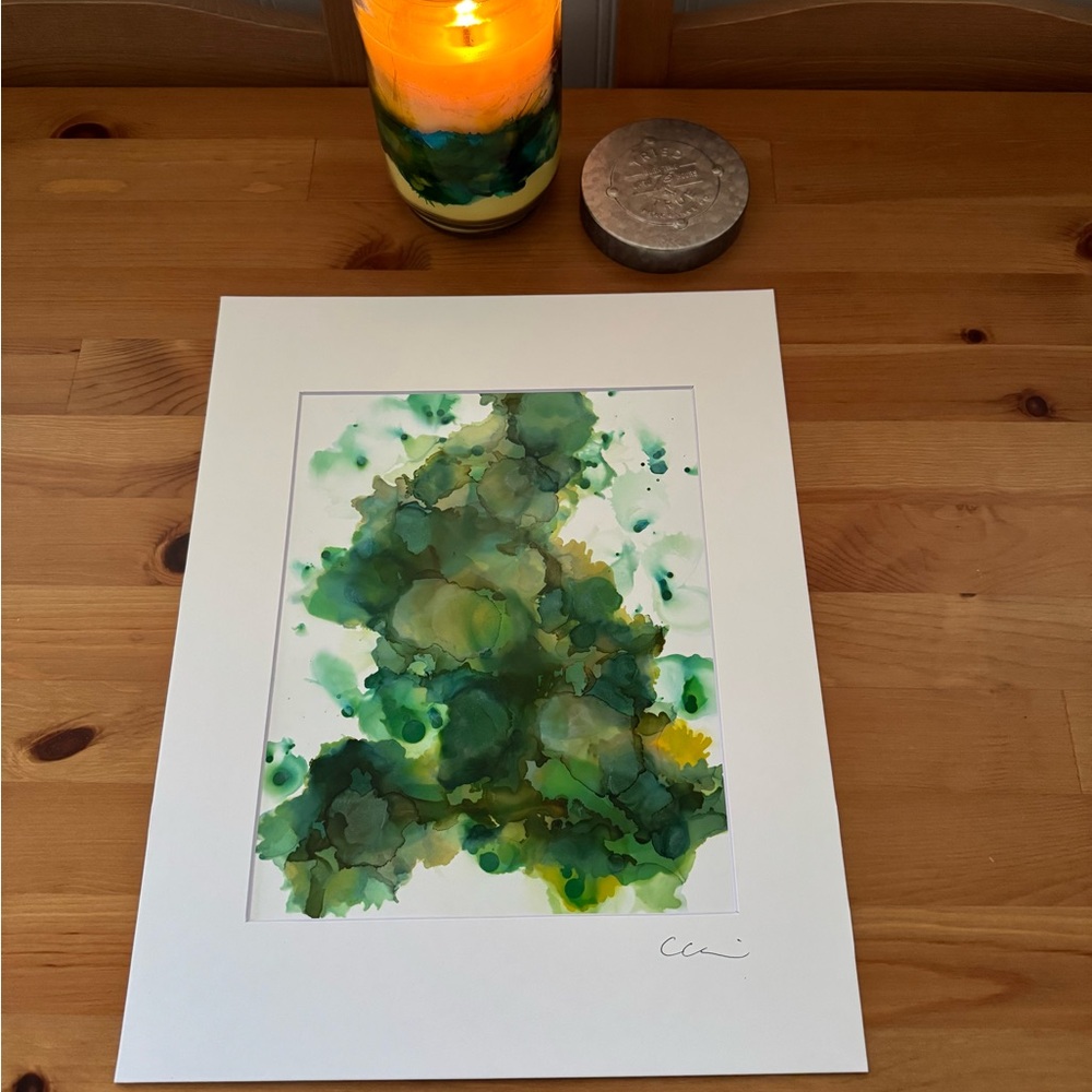 New Original Signed Artwork Alcohol Ink on Paper 204